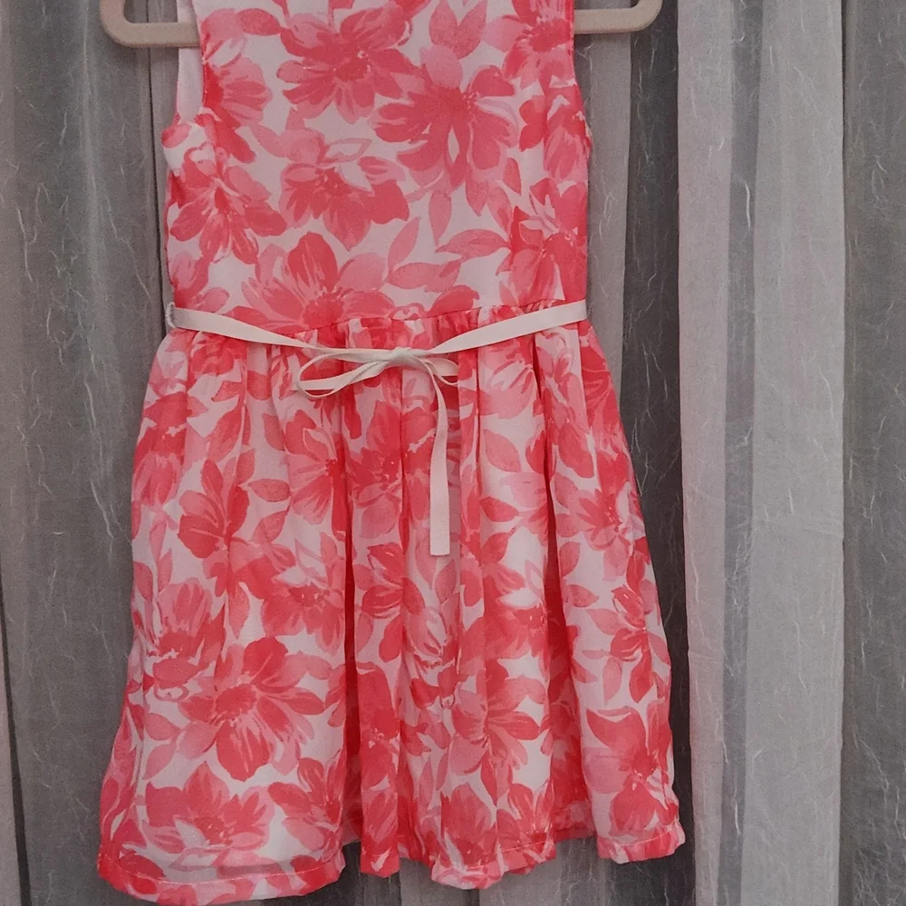 Carter's Peach Floral Twirly Dress, Size 24mons, EUC